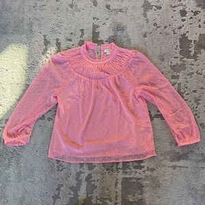 J. Crew Pink Textured Blouse